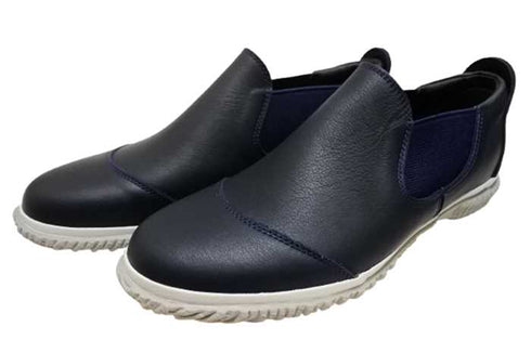 【SPINGLE SP6156 ネイビー】ストレートチップショートサイドゴアシューズ